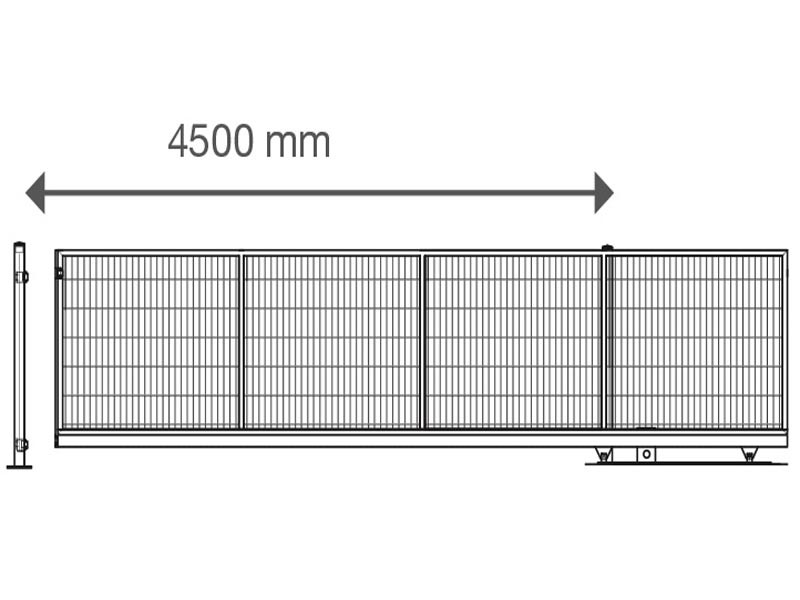 Schiebetor V Star F60 Integriert Ral 7016 Anthrazitgrau B 4500mm