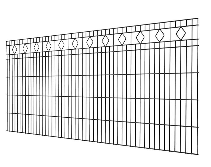 Deutsche Zauntechnik Schmuckzaun Residenz standard GIRONA - Metallzaun / Vorgartenzaun - anthrazit - 251 x 80,6 cm