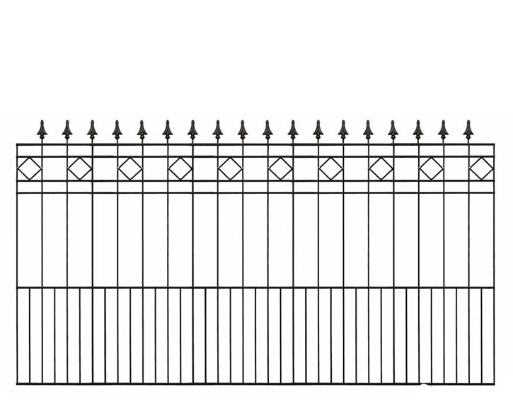 Deutsche Zauntechnik Schmuckzaun Residenz klassik RIMINI - Metallzaun / Vorgartenzaun - anthrazit - 191,4 x 111 cm