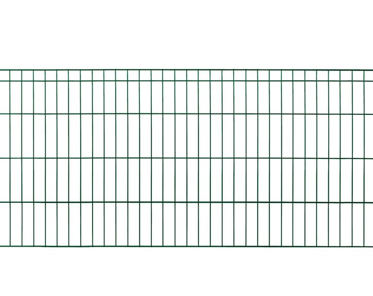 Deutsche Zauntechnik Doppelstabmattenzaun MICHL - Metallzaun / Vorgartenzaun - moosgrün - 200,6 x 80,5 cm