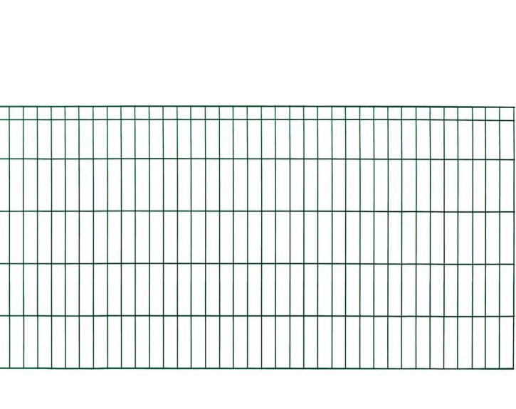 Deutsche Zauntechnik Doppelstabmattenzaun MICHL - Metallzaun / Vorgartenzaun - moosgrün - 200,6 x 100,5 cm