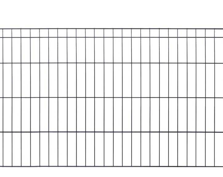 Deutsche Zauntechnik Doppelstabmattenzaun MICHL - Metallzaun / Vorgartenzaun - anthrazit - 200,6 x 80,5 cm