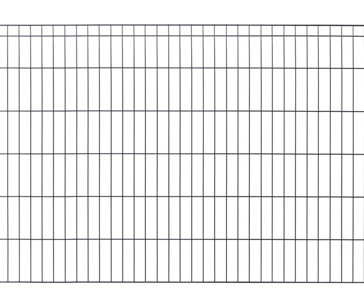 Deutsche Zauntechnik Doppelstabmattenzaun MICHL - Metallzaun / Vorgartenzaun - anthrazit - 200,6 x 120,5 cm