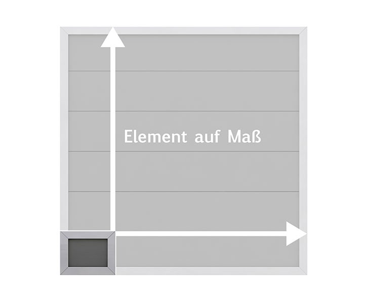 TraumGarten Sichtschutzzaun DESIGN WPC ALU Anthrazit Maß Breite/Höhe - WPC-Zaun - Zaun auf Maß