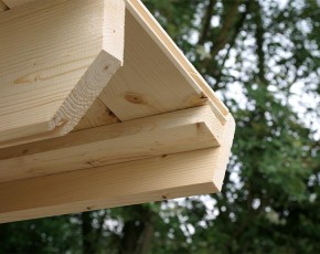 Finnhaus Wolff Holz-Gartenhaus Luca 2020 28 - 28mm Blockbohlenhaus - Geräteschuppen - Pultdach - natur