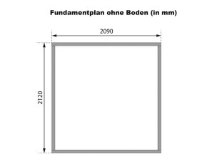 Karibu Hybrid-Gartenhaus Jupiter D - 19mm Elementhaus - Geräteschuppen - Flachdach - wassergrau/anthrazit