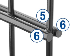 Deutsche Zauntechnik Doppelstabmattenzaun Komplettset MORITZ S - Metallzaun - anthrazit - 12,5 x 1,6 m