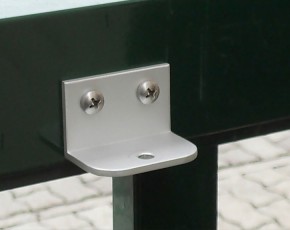 Gartentorschließer 120/170 + Montagewinkelset - Automatik - Aluminium