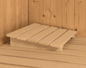 Karibu Innensauna Minja + Dachkranz - 68mm Elementsauna - Ganzglastür bronziert - 230V Sauna