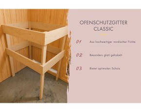 Karibu Innensauna Irava 3 + Glasfront + Superior-Ausstattung + 3,6kW Plug&Play Saunaofen + externe Steuerung - 68mm Systemsauna