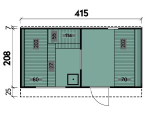 Finnhaus Wolff Fasssauna Sverre 4020 + Vorraum + schwarze Dachschindeln - 42mm Gartensauna - Bausatz - natur