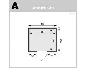 Garten-Freunde-Deal - Karibu Innensauna Auri 2 + 9kW Bio-Kombiofen + externe Steuerung - 68mm Elementsauna - Ganzglastür klar