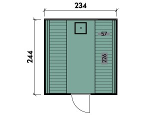 Finnhaus Wolff Fasssauna Sterre 2324 - 127mm Gartensauna - montiert - natur