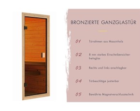 KARIBU FREUNDE DEAL Fasssauna Gardenfriends Quadro + 9kW Saunaofen + Steuerung Classic - 38mm Fassauna - Tonnendach - natur