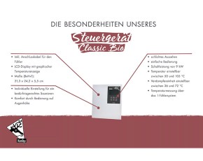 KARIBU FREUNDE DEAL Fasssauna Gardenfriends Asymmetrisch + 9kW Bio-Kombiofen + Steuerung Classic - 38mm Fassauna - Tonnendach - natur