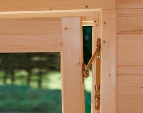 Finnhaus Wolff Holz-Gartenhaus Neele 3838 40 + Fußboden - 40mm Blockbohlenhaus - Satteldach - natur