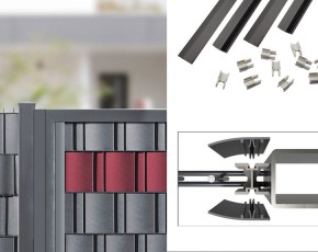 Deutsche Zauntechnik Sichtschutz-Klemmleisten-Set MAZU fix - 6/5/6 - moosgrün - 4er Set